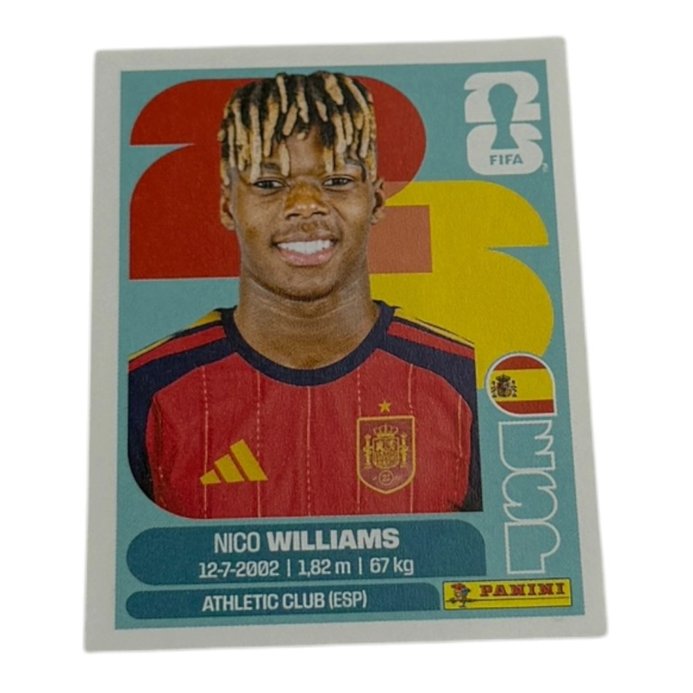 Panini FIFA World Cup 2026 Nico Williams Spain ESP 17 Trading Card Sticker